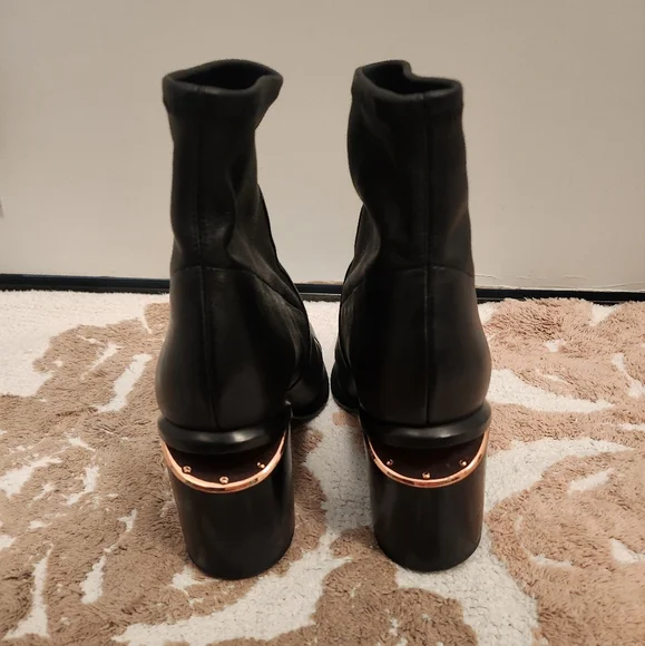 Alexander Wang Anna Stretch Bootie Boots Black Size 37 - Picture 3 of 14